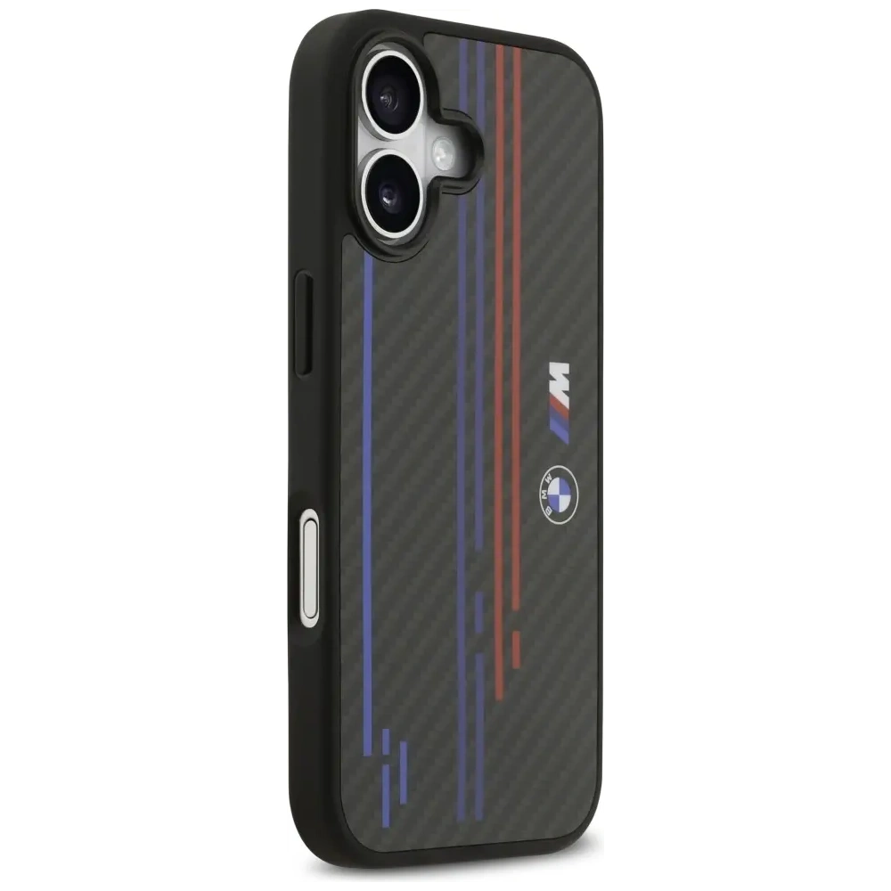 Etui BMW M Kevlar Lines & Logo MagSafe do Apple iPhone 17 czarny