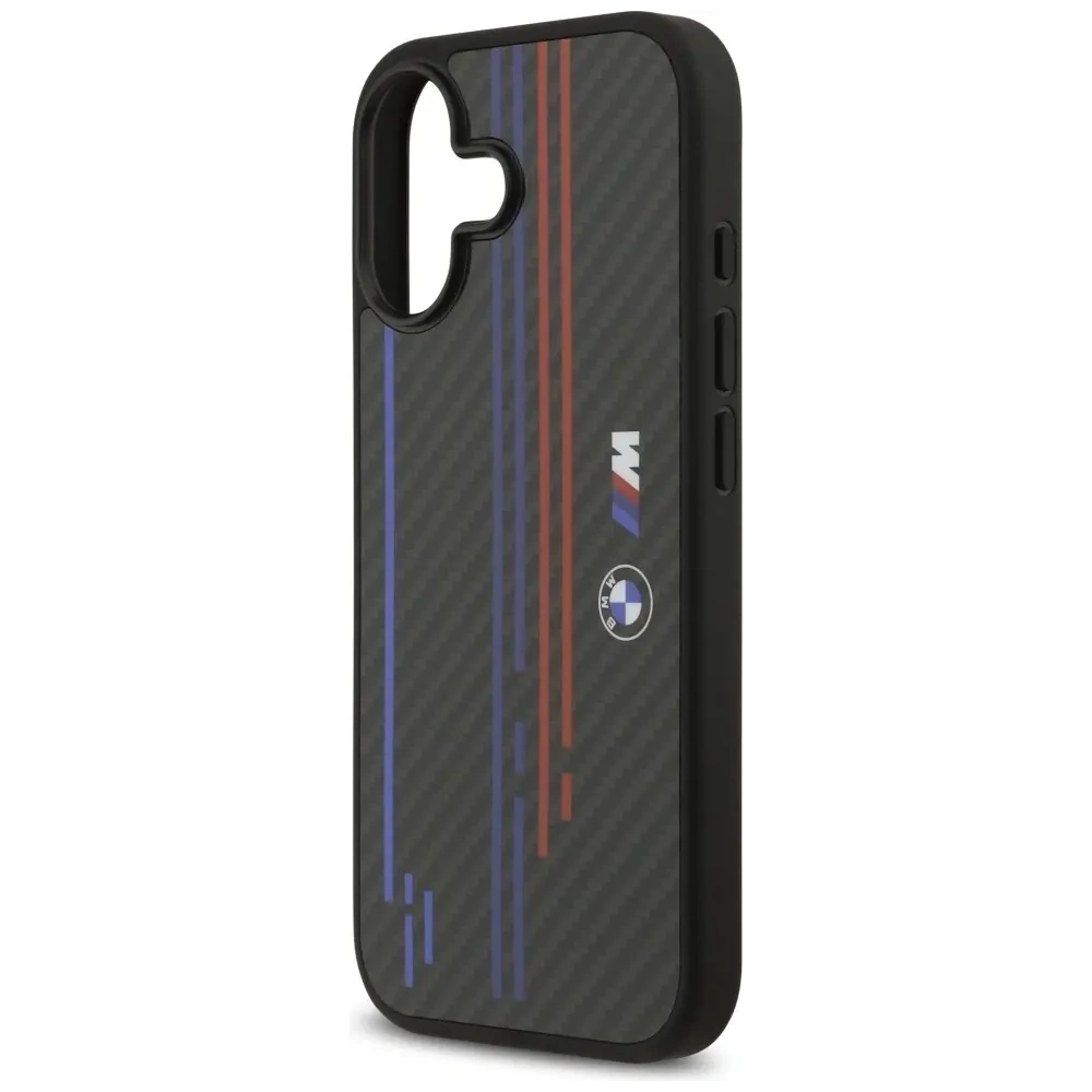 Etui BMW M Kevlar Lines & Logo MagSafe do Apple iPhone 17 czarny