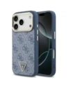 Etui Guess 4G Triangle Logo MagSafe do Apple iPhone 17 Pro niebieski złoty