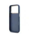 Etui Guess 4G Triangle Logo MagSafe do Apple iPhone 17 Pro niebieski złoty