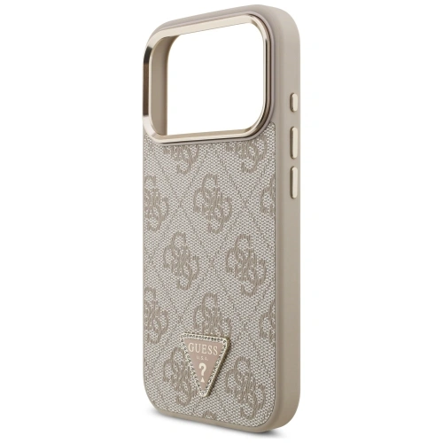Etui Guess 4G Triangle Logo MagSafe do Apple iPhone 17 Pro różowy złoty
