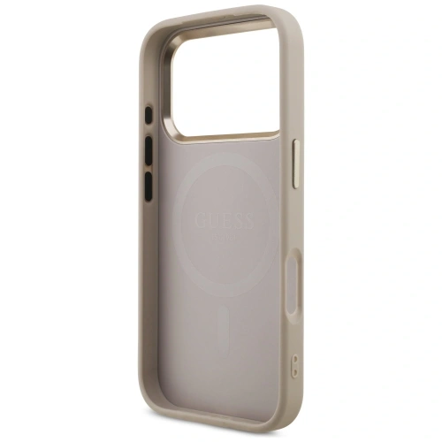 Etui Guess 4G Triangle Logo MagSafe do Apple iPhone 17 Pro różowy złoty