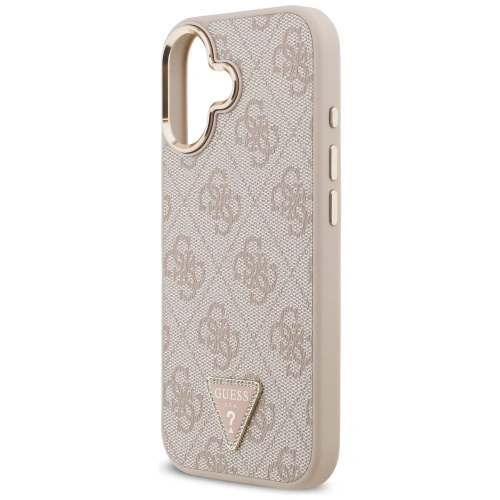 Etui Guess 4G Triangle Logo MagSafe do Apple iPhone 17 różowy złoty