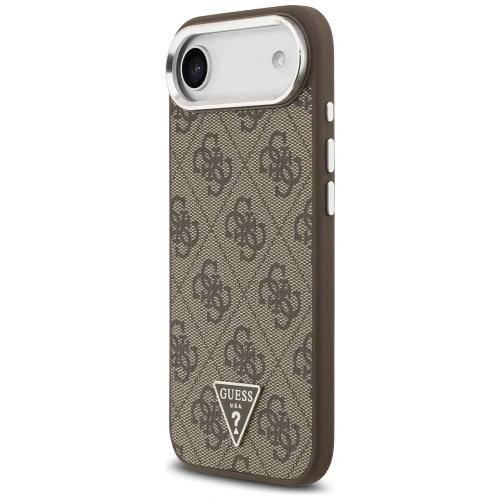 Etui Guess 4G Triangle Logo MagSafe do Apple iPhone Air brązowy srebrny
