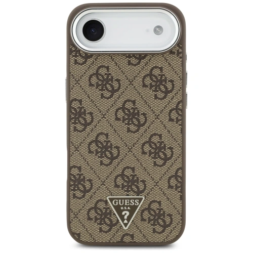 Etui Guess 4G Triangle Logo MagSafe do Apple iPhone Air brązowy srebrny