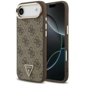 Etui Guess 4G Triangle Logo MagSafe do Apple iPhone Air brązowy złoty