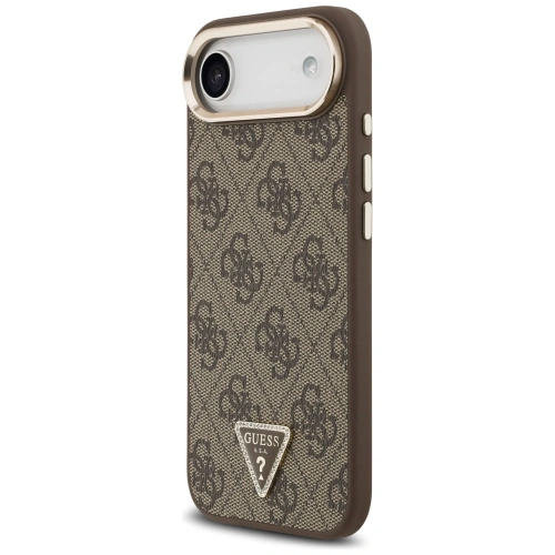 Etui Guess 4G Triangle Logo MagSafe do Apple iPhone Air brązowy złoty