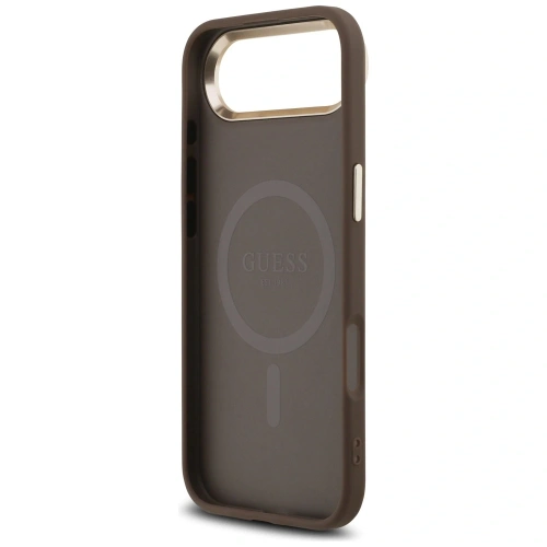Etui Guess 4G Triangle Logo MagSafe do Apple iPhone Air brązowy złoty