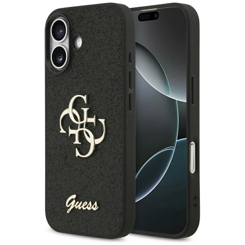 Etui Guess Fixed Glitter Big 4G do Apple iPhone 17 czarny