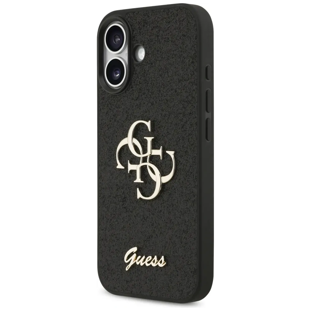 Etui Guess Fixed Glitter Big 4G do Apple iPhone 17 czarny