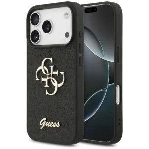 Etui Guess Fixed Glitter Big 4G do Apple iPhone 17 Pro czarny