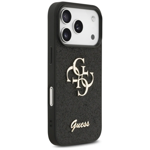 Etui Guess Fixed Glitter Big 4G do Apple iPhone 17 Pro czarny
