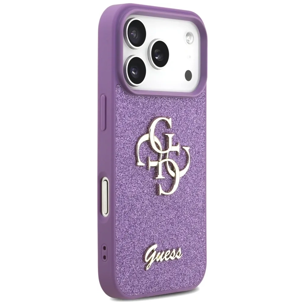 Etui Guess Fixed Glitter Big 4G do Apple iPhone 17 Pro liliowy