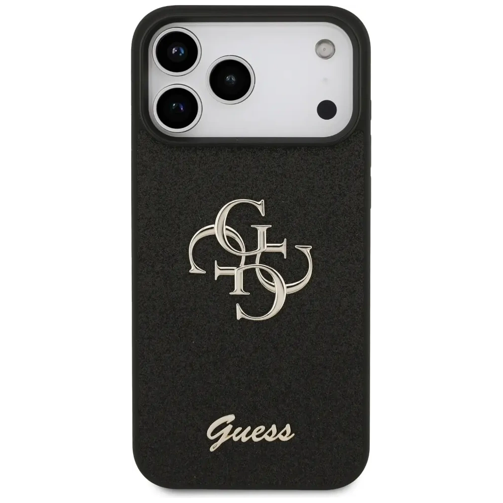 Etui Guess Fixed Glitter Big 4G do Apple iPhone 17 Pro Max czarny