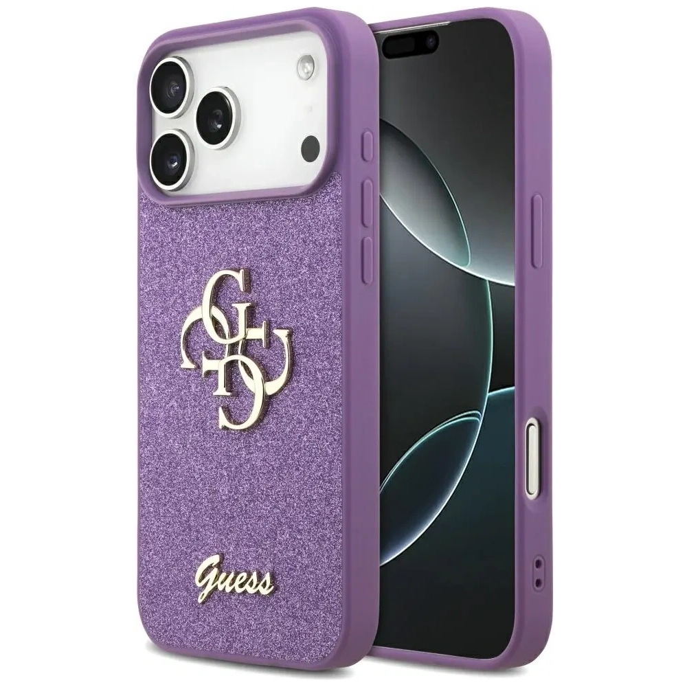 Etui Guess Fixed Glitter Big 4G do Apple iPhone 17 Pro Max liliowy