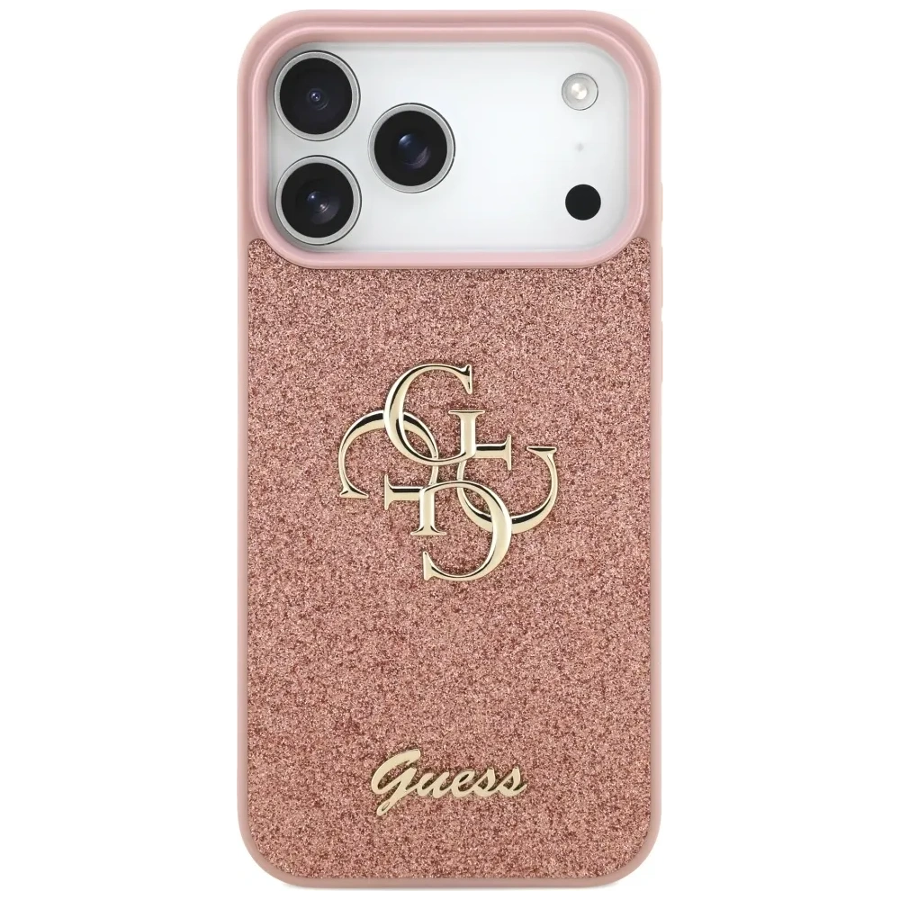 Etui Guess Fixed Glitter Big 4G do Apple iPhone 17 Pro Max różowy
