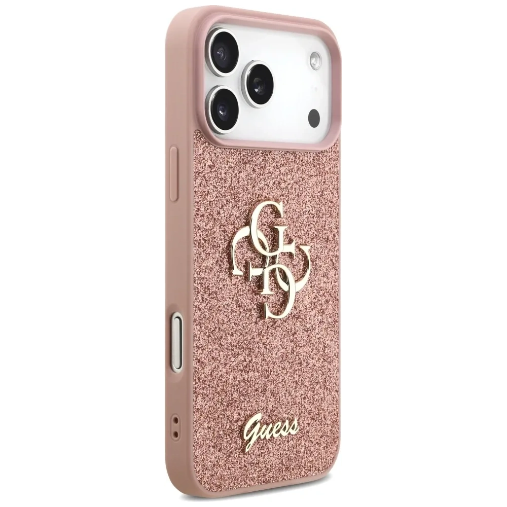 Etui Guess Fixed Glitter Big 4G do Apple iPhone 17 Pro Max różowy