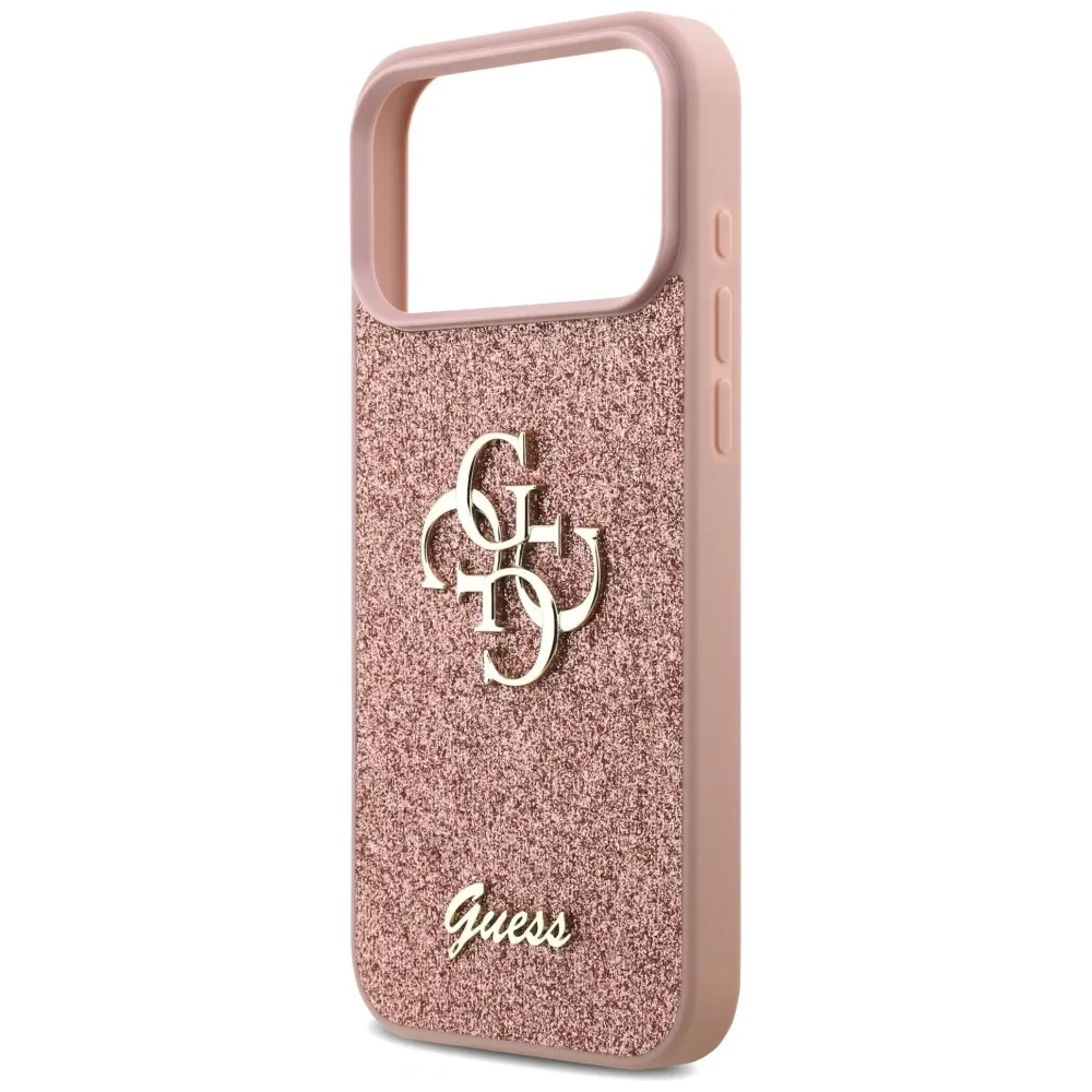 Etui Guess Fixed Glitter Big 4G do Apple iPhone 17 Pro Max różowy