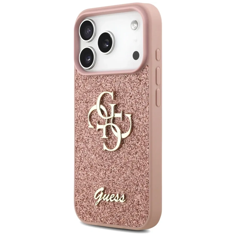 Etui Guess Fixed Glitter Big 4G do Apple iPhone 17 Pro różowy