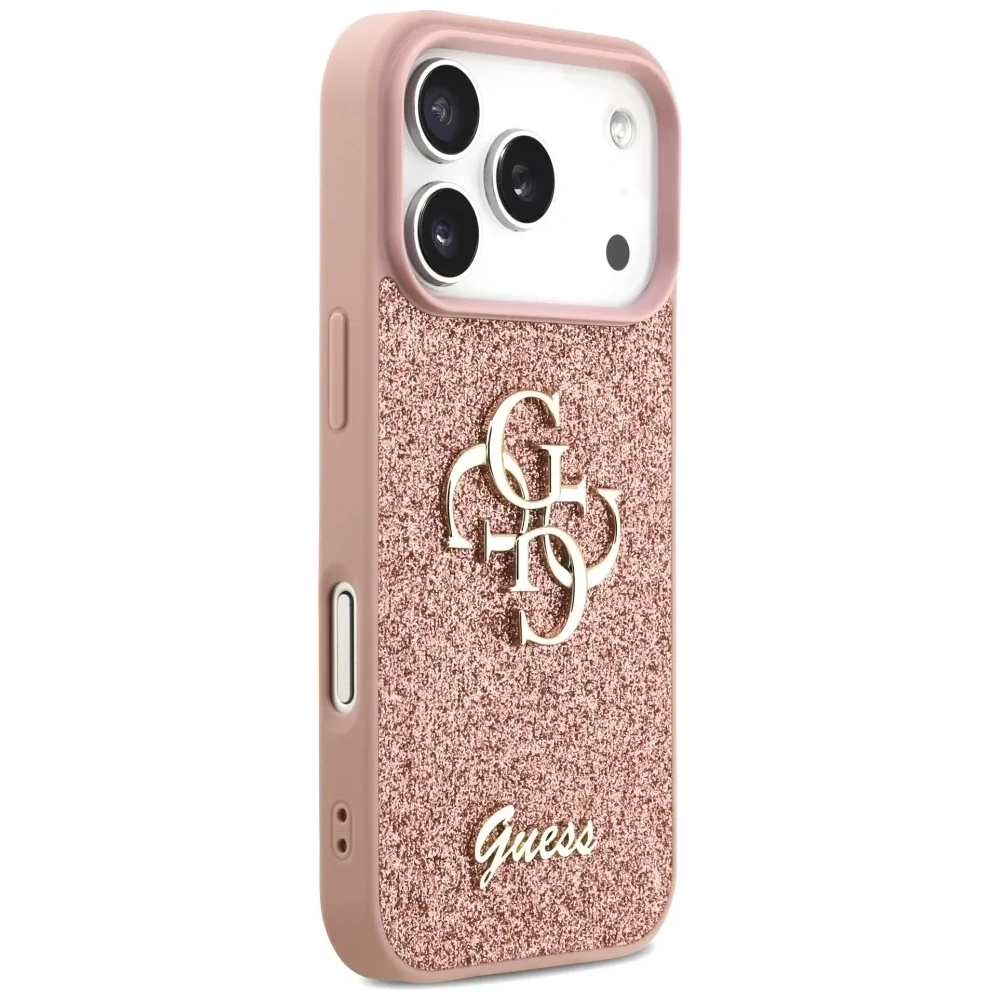 Etui Guess Fixed Glitter Big 4G do Apple iPhone 17 Pro różowy