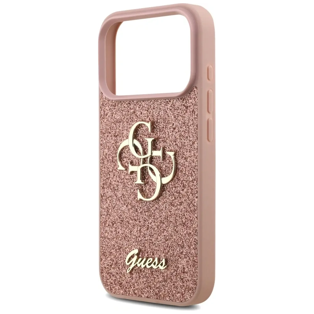 Etui Guess Fixed Glitter Big 4G do Apple iPhone 17 Pro różowy