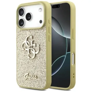 Etui Guess Fixed Glitter Big 4G do Apple iPhone 17 Pro złoty