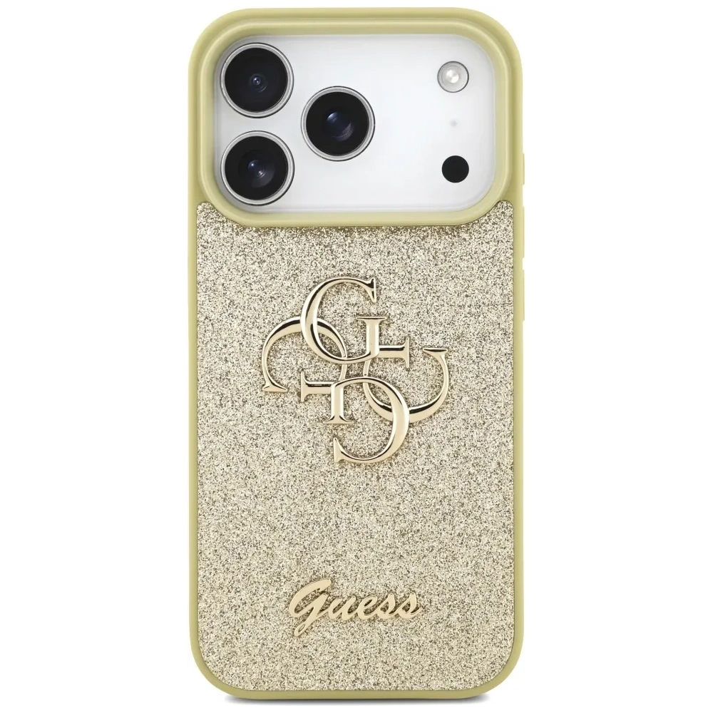 Etui Guess Fixed Glitter Big 4G do Apple iPhone 17 Pro złoty
