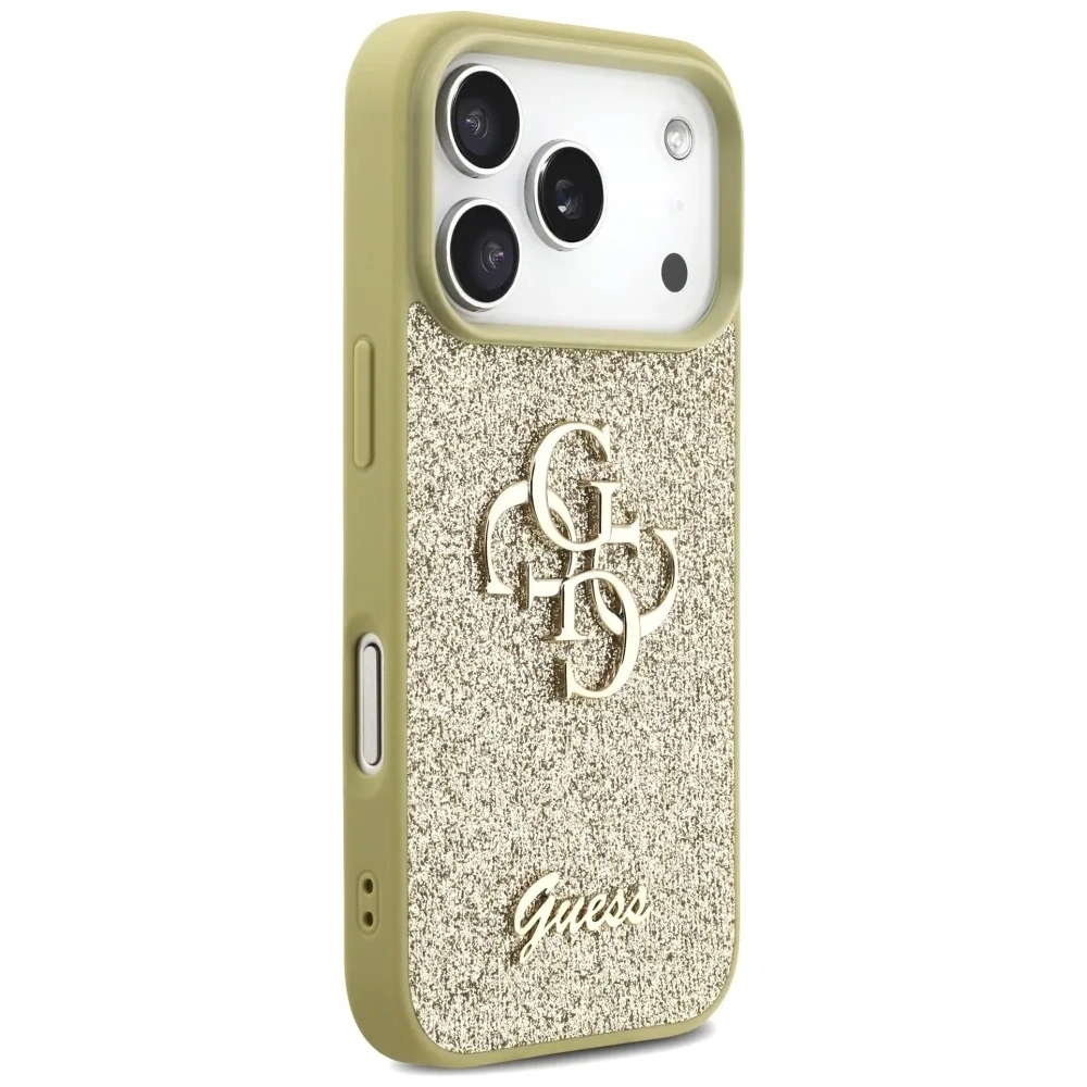 Etui Guess Fixed Glitter Big 4G do Apple iPhone 17 Pro złoty