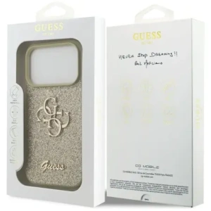 Etui Guess Fixed Glitter Big 4G do Apple iPhone 17 Pro złoty