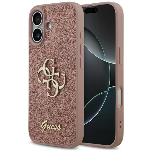 Etui Guess Fixed Glitter Big 4G do Apple iPhone 17 różowy
