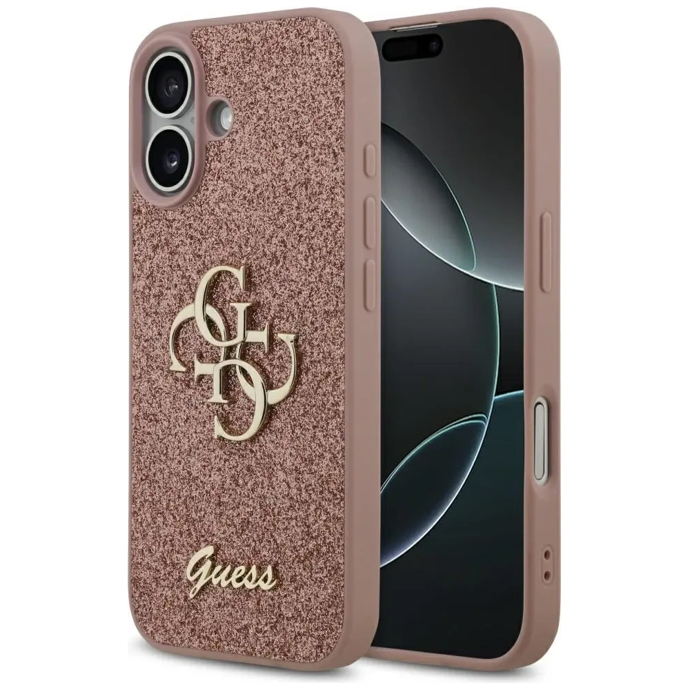 Etui Guess Fixed Glitter Big 4G do Apple iPhone 17 różowy