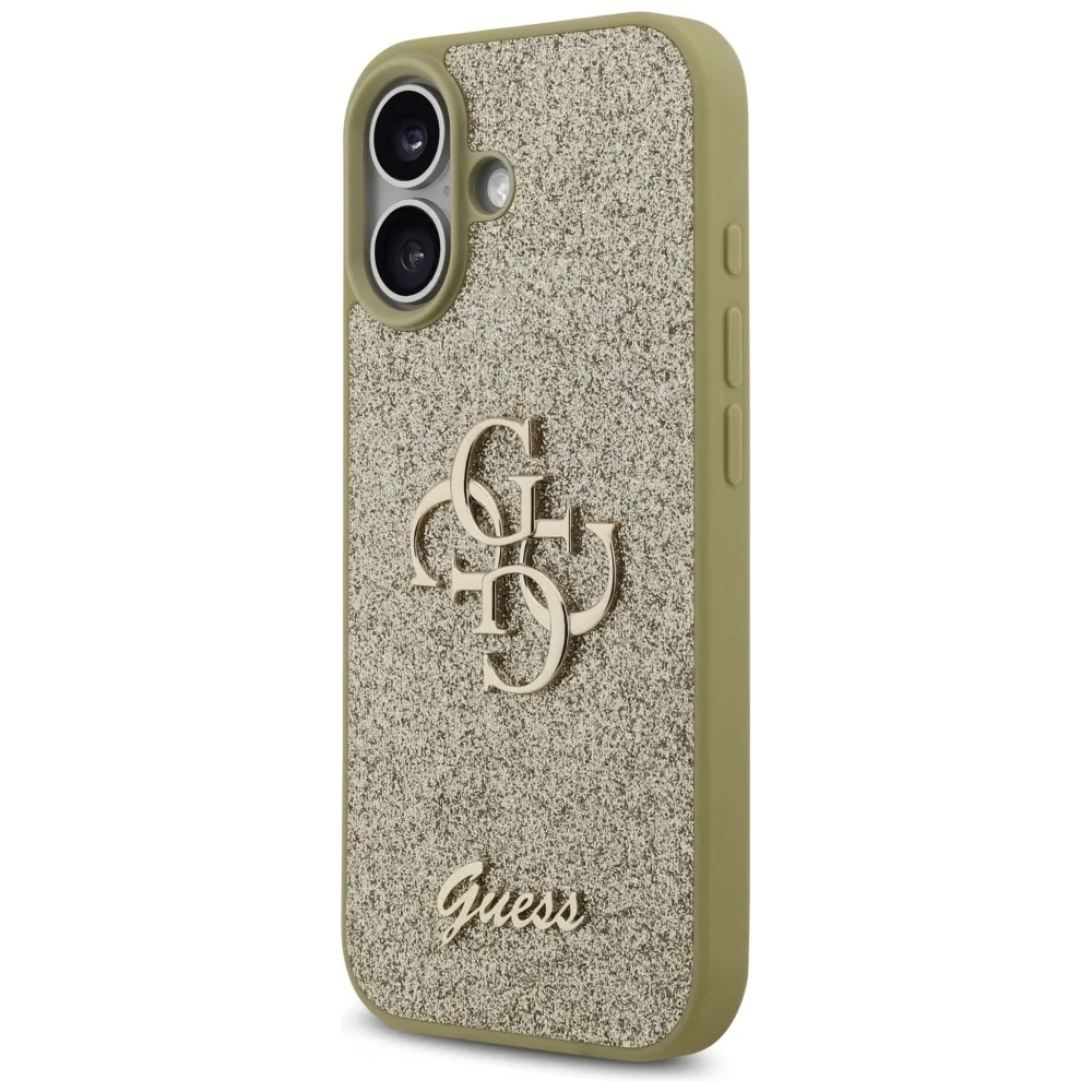 Etui Guess Fixed Glitter Big 4G do Apple iPhone 17 złoty