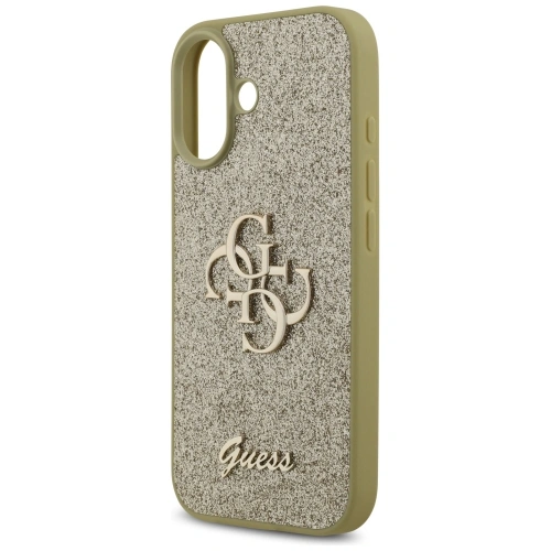 Etui Guess Fixed Glitter Big 4G do Apple iPhone 17 złoty