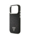 Etui Guess Glitter Triangle Logo MagSafe do Apple iPhone 17 Pro czarny