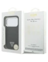 Etui Guess Glitter Triangle Logo MagSafe do Apple iPhone 17 Pro czarny