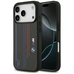 Etui BMW M Kevlar Lines & Logo MagSafe do Apple iPhone 17 Pro czarny