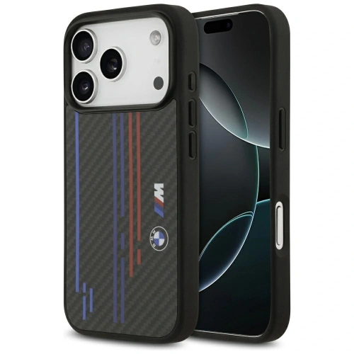 Etui BMW M Kevlar Lines & Logo MagSafe do Apple iPhone 17 Pro czarny