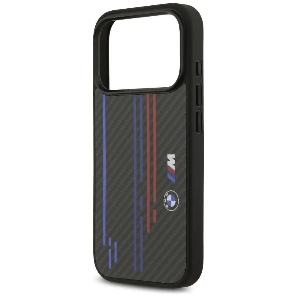 Etui BMW M Kevlar Lines & Logo MagSafe do Apple iPhone 17 Pro czarny