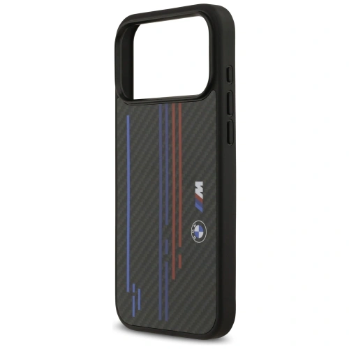 Etui BMW M Kevlar Lines & Logo MagSafe do Apple iPhone 17 Pro Max czarny