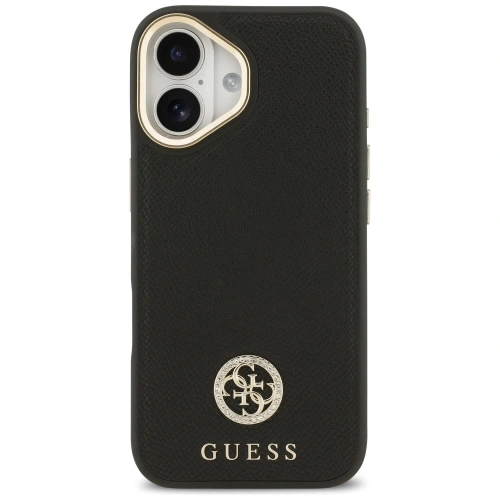Etui Guess Grained Strass Logo MagSafe do Apple iPhone 17 czarny