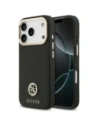 Etui Guess Grained Strass Logo MagSafe do Apple iPhone 17 Pro czarny