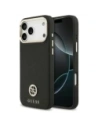 Etui Guess Grained Strass Logo MagSafe do Apple iPhone 17 Pro Max czarny
