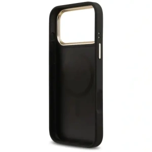 Etui Guess Grained Strass Logo MagSafe do Apple iPhone 17 Pro Max czarny