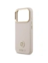 Etui Guess Grained Strass Logo MagSafe do Apple iPhone 17 Pro różowy
