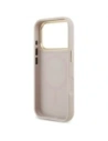 Etui Guess Grained Strass Logo MagSafe do Apple iPhone 17 Pro różowy