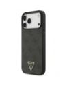 Etui Guess Leather 4G Triangle Strass MagSafe do Apple iPhone 17 Pro Max czarny