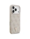 Etui Guess Leather 4G Triangle Strass MagSafe do Apple iPhone 17 Pro różowy