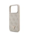 Etui Guess Leather 4G Triangle Strass MagSafe do Apple iPhone 17 Pro różowy