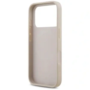 Etui Guess Leather 4G Triangle Strass MagSafe do Apple iPhone 17 Pro różowy