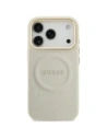 Etui Guess Peony Hot Stamp MagSafe do Apple iPhone 17 Pro beżowy
